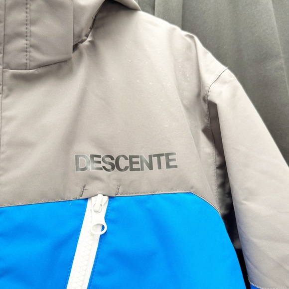 Descente Kids Blue and Gray Puffer Jacket - Picture 2 of 5